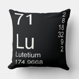 Lutetium Throw Pillow