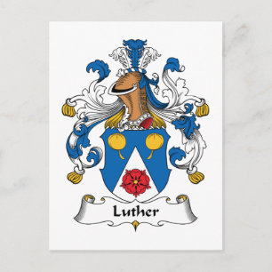 Luther Family Crest Postcard