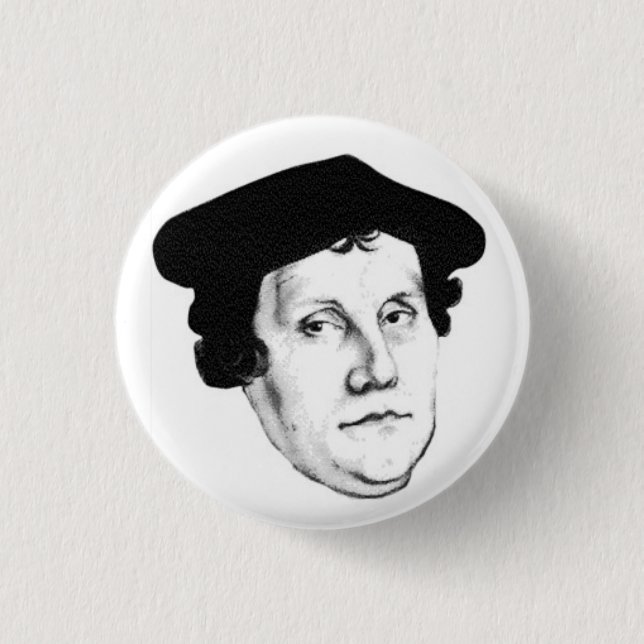 Luther head 1 inch round button (Front)