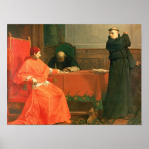 Luther in front of Cardinal Cajetan Poster