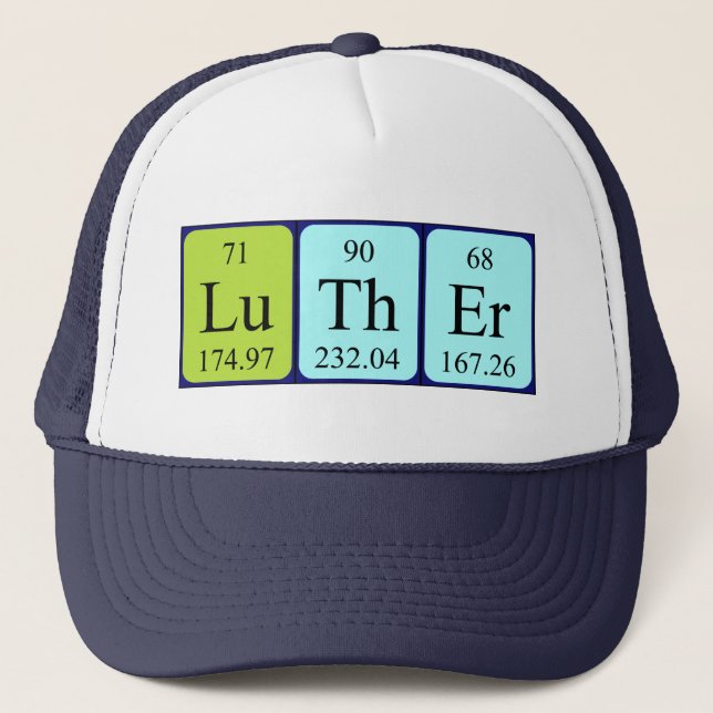 Luther periodic table name hat (Front)