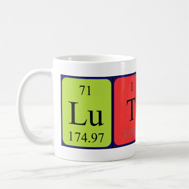 Luther periodic table name mug (Left)