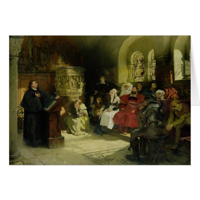 Luther prêche utilisant sa traduction de bible (Devant horizontal)