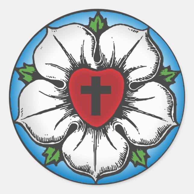 luther rose classic round sticker (Front)