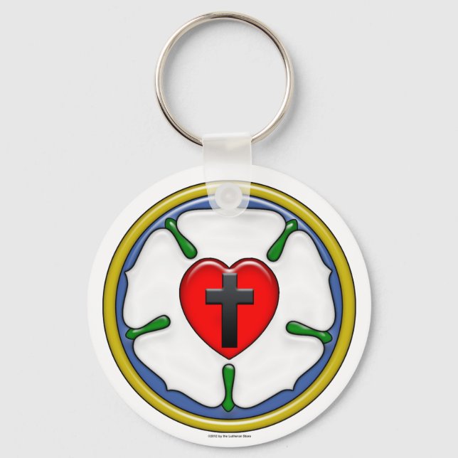 Luther Rose Embossed-Look Keychain (Front)