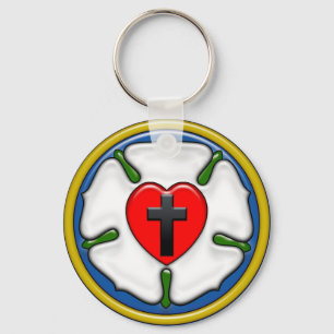 Luther Rose Embossed-Look Keychain