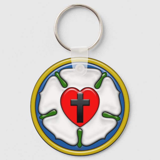 Luther Rose Embossed-Look Keychain (Front)
