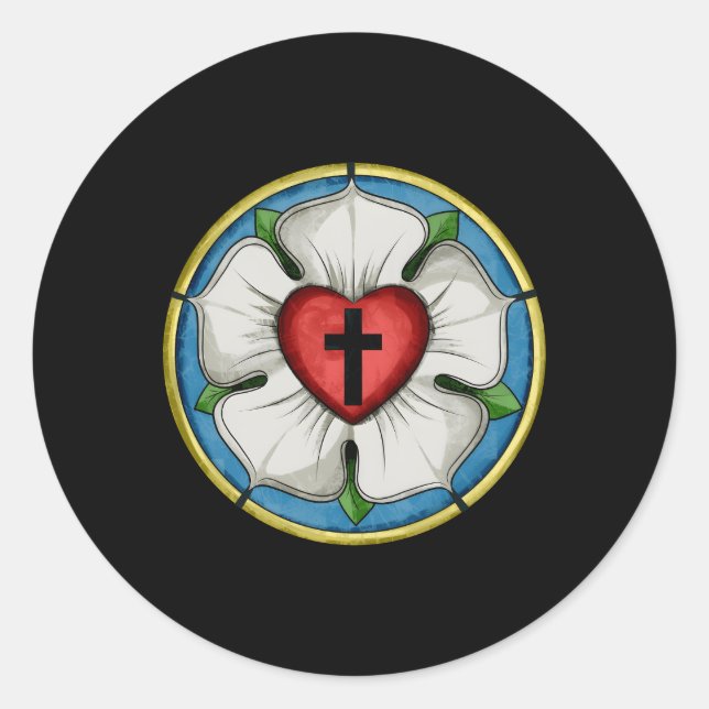 Luther Rose Seal Lutheran Symbol Christian Cross (Front)