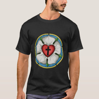 Luther Rose Seal Lutheran Symbol Christian Cross T-Shirt