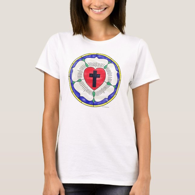 Luther Rose Stained Glass Window T-Shirt (Front)