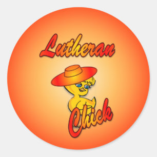 Lutheran Chick #5 Classic Round Sticker