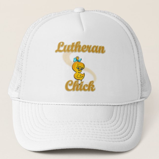 Lutheran Chick Trucker Hat (Front)