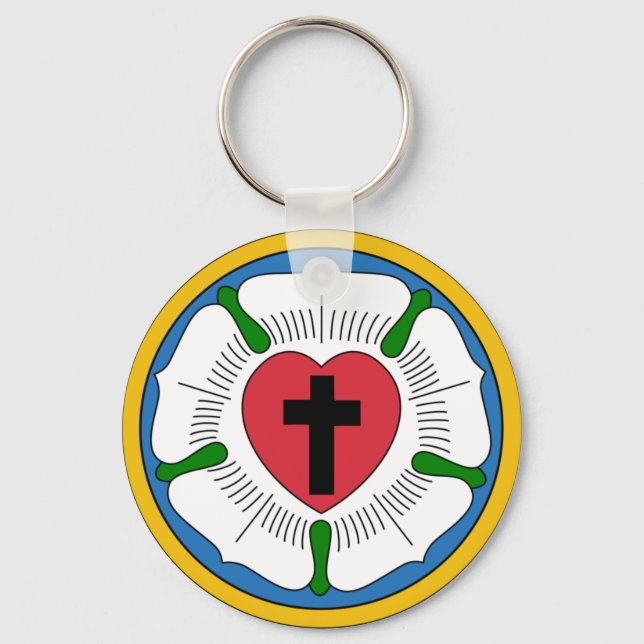 Lutherrose Luther Rose Lutheranism Martin Luther  Keychain (Front)