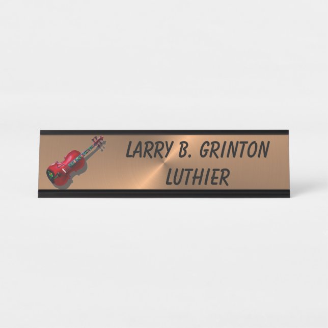 LUTHIER DESK NAME PLATE (Front)