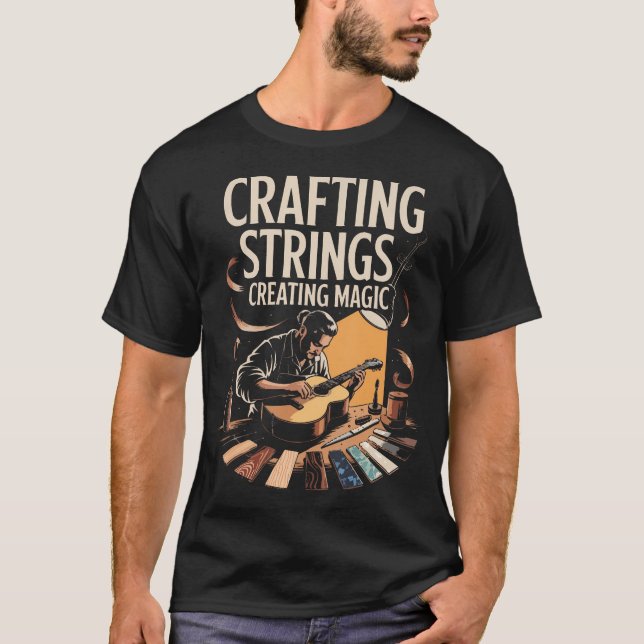 Luthier Job Profession Luthiery Guitar T-Shirt (Front)