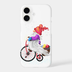Lutin de Noël avec vélo et cadeaux