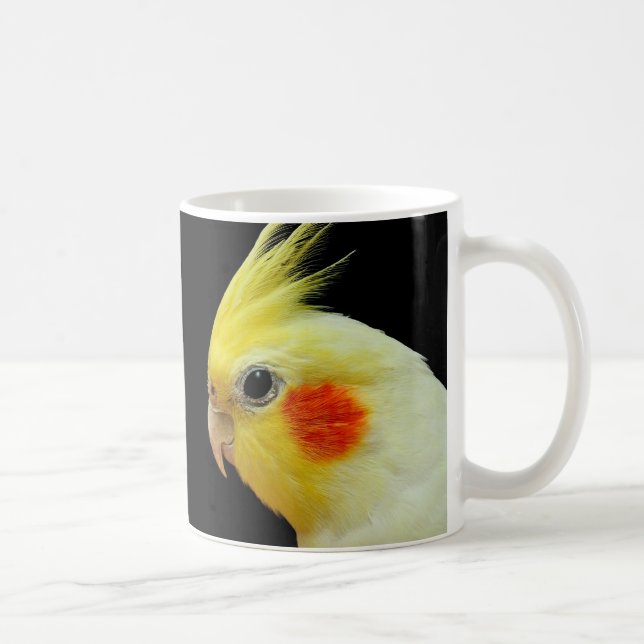 Lutino Cockatiel Coffee Mug (Right)