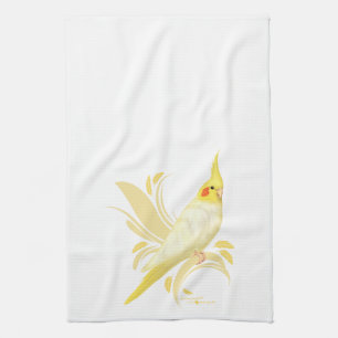 Lutino Cockatiel Kitchen Towel
