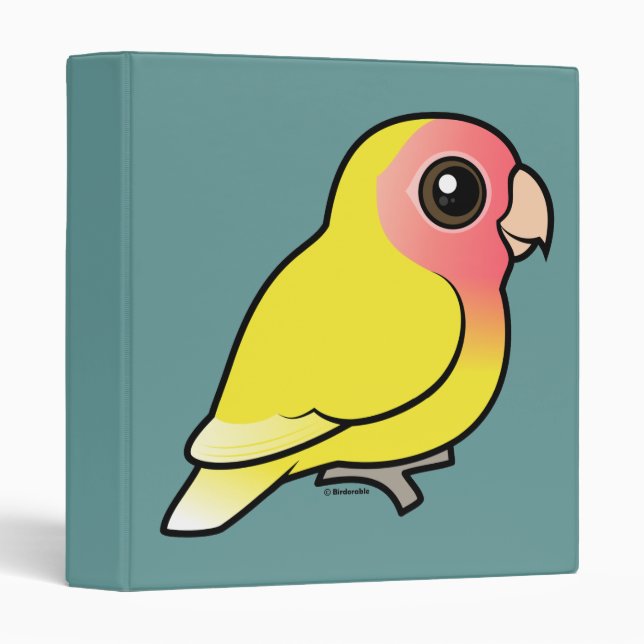 Lutino Peach-faced Lovebird Binder (Front/Spine)