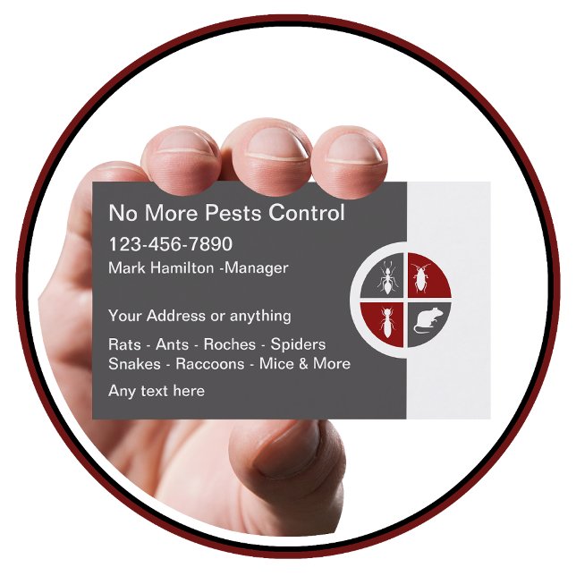 Lutte antiparasitaire Cartes de visite exterminant (Créateur téléchargé)