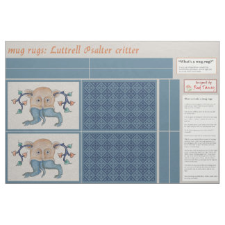 Luttrell Psalter Critter DIY Mug Rugs Fabric