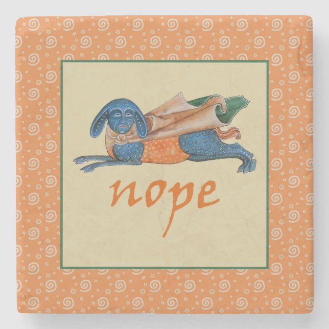 Luttrell Psalter Critter Stone Coaster (Front)