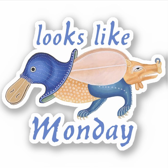 Luttrell Psalter Monday Vinyl Sticker (Front)