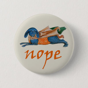 Luttrell Psalter "Nope" 2 Inch Round Button