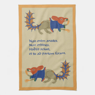 Luttrell Psalter "Squirrel" Kitchen Towel