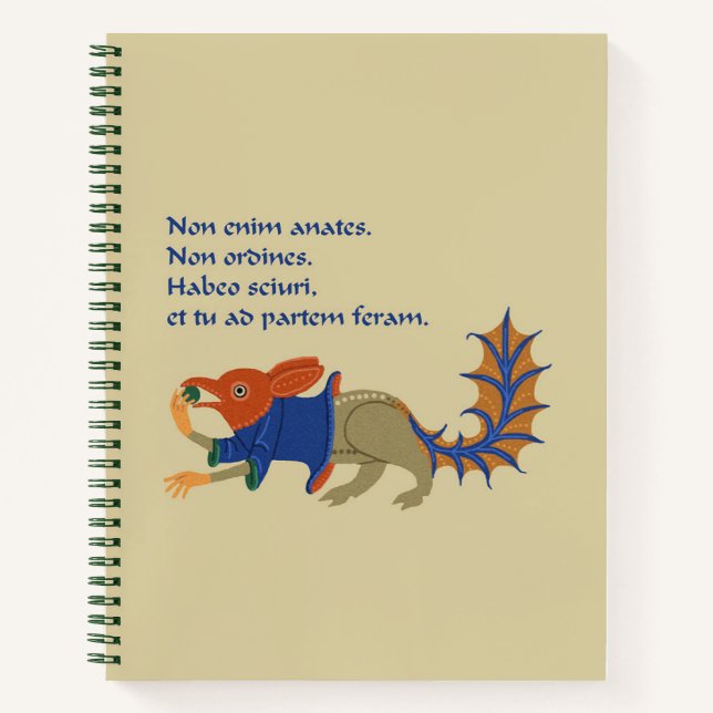 Luttrell Psalter "Squirrel" Spiral Notebook (Front)