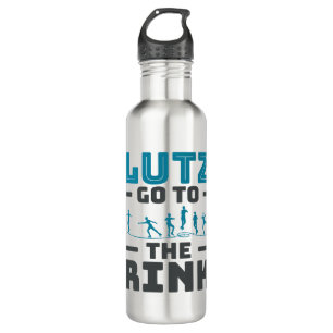 Lutz Go to the Rink Figure Skating Skater Men 710 Ml Water Bottle