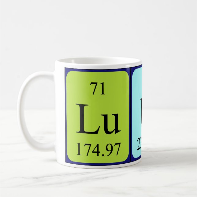 Luuk periodic table name mug (Left)