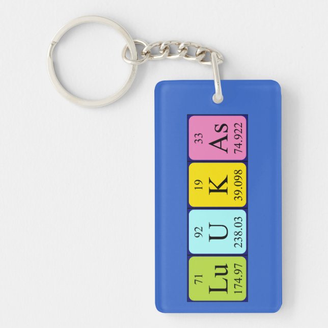 Luukas periodic table name keyring (Front)