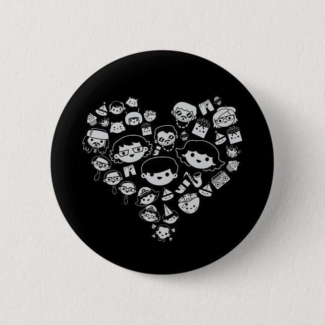 Luv 2 2 inch round button (Front)