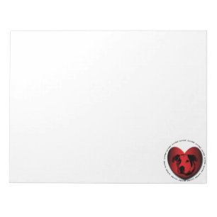 Luv-A-Bull American Bulldog Pit Bull Heart Notepad