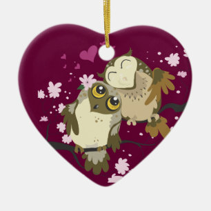 Luv Birds~owl ornaments