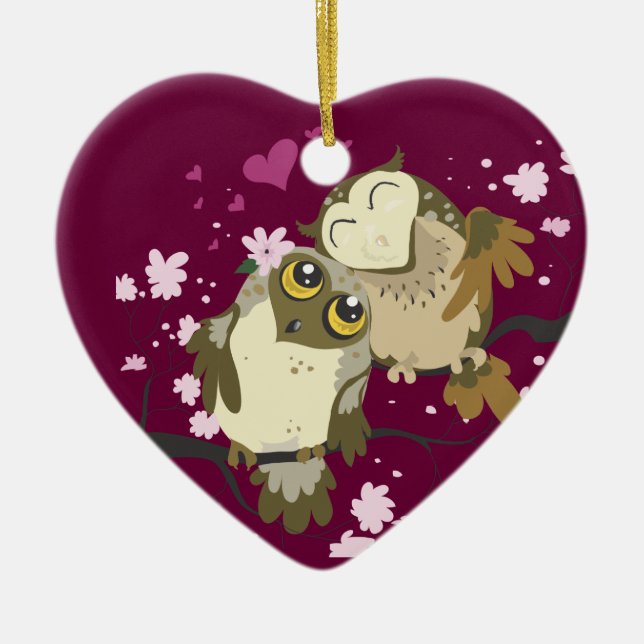 Luv Birds~owl ornaments (Front)
