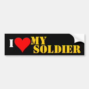 luv my soldier bumper sticker