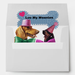 Luv My Weenies Matching Grey Envelopes