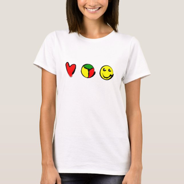 LUV, PEACE & HAPPINESS T-Shirt (Front)