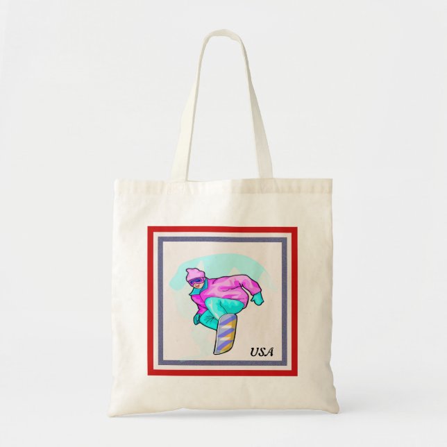 Luv to Snowboard - Tote Bag (Front)