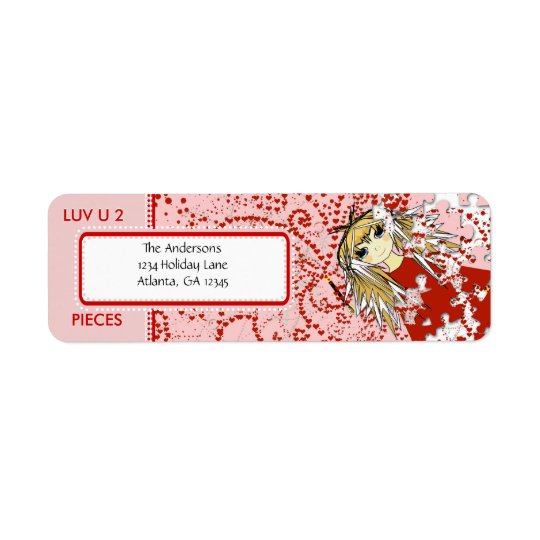 LUV U 2 Pieces Return Address Return Address Label