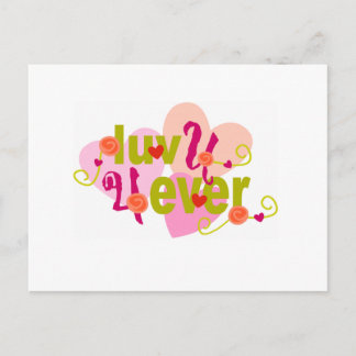 luv u 4ever postcard