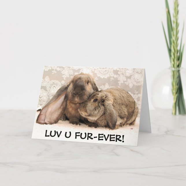 "Luv U Fur-Ever!" Holiday Card (Front)