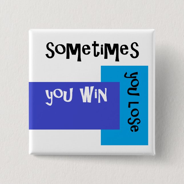 Luv U ❤️ Luv Me Square Badge Sometimes ... 2 Inch Square Button (Front)