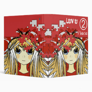 Luv You 2 pièces mignonne Anime filles Classeur