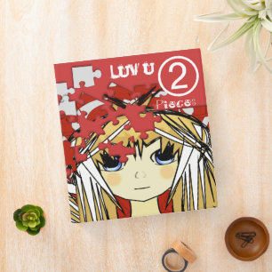 Luv You 2 pièces mignonne Anime filles Classeur