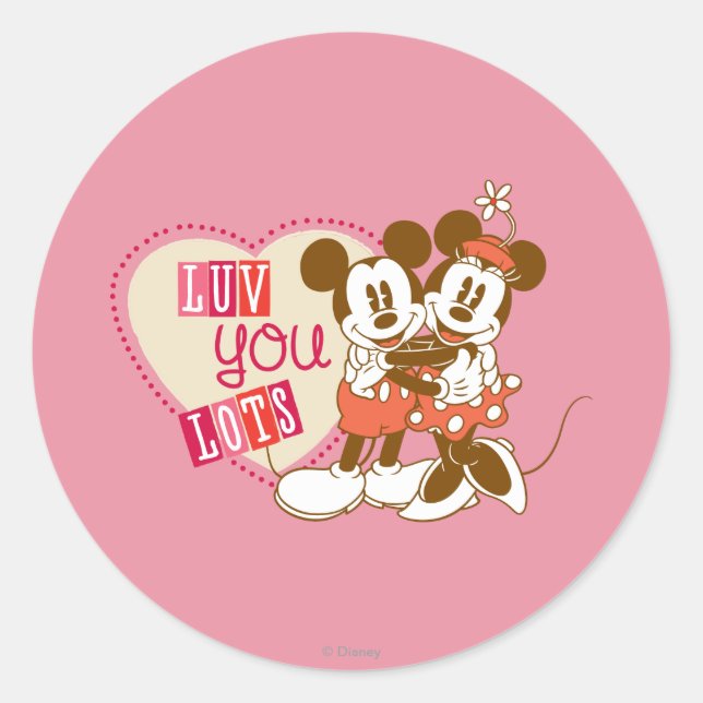 Luv You Lots Classic Round Sticker (Front)