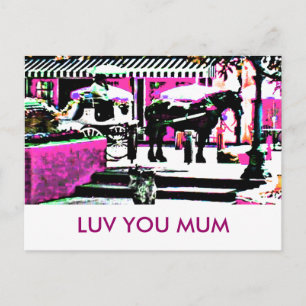 LUV YOU MUM POSTCARD
