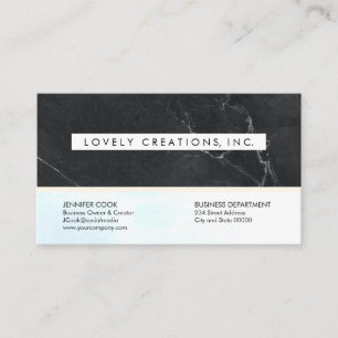 Lux   Black Marble Business Card